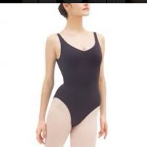 Repetto dark purple “Gathered front and back leotard”